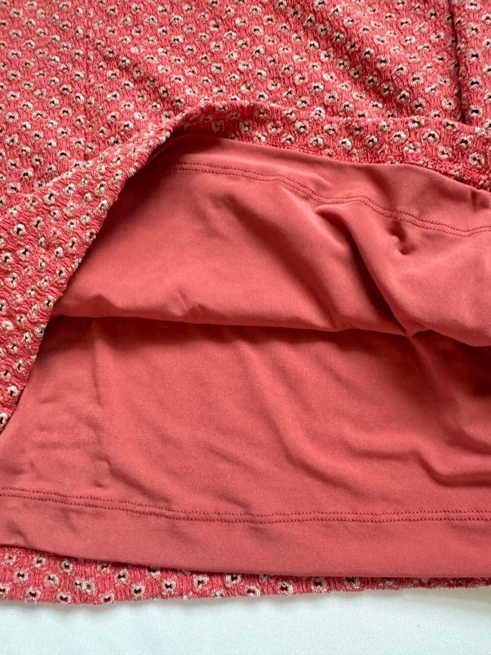 Free People Boho Cottagecore Coral Floral Mini Dress Square Neck NWT XL - Picture 10 of 10
